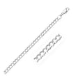 Solid Curb Chain Necklace in 14K White Gold | 4.70mm
