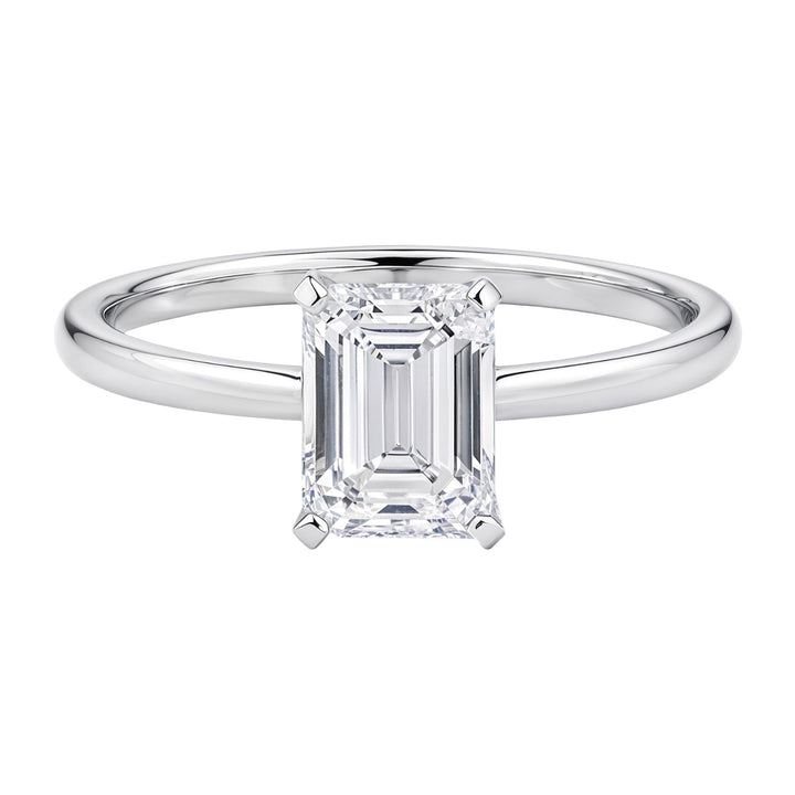 1.5ct Emerald Lab Grown Diamond Ring | 14K Gold