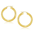 Polished Hoop Earrings in 14K Yellow Gold | 40mm x 5mm