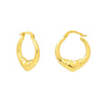 Heart Hoop Earrings in 14K Yellow Gold | 22mm