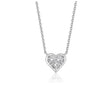 0.15ct Diamond Heart Pendant Necklace in 14K White Gold
