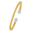 Round End Tubogas Cuff Bangle in 14K Yellow Gold
