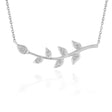 0.15ct Diamond Vine Pendant Necklace in 14K White Gold