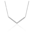1/3ct Diamond Chevron Pendant Necklace in 14K White Gold