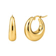 Tapered Hoop Earrings in 14K Yellow Gold | 18mm
