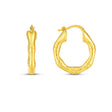 Bamboo Hoop Earrings in 14K Yellow Gold | 25mm