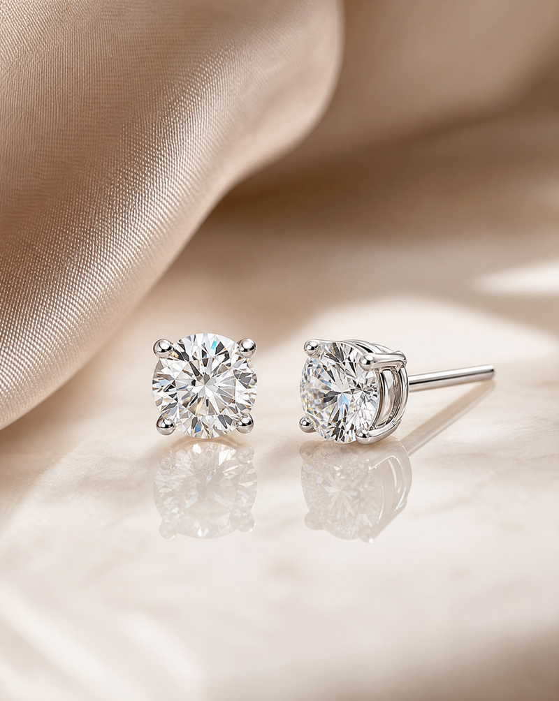 IGI Certified Lab Grown Diamond Stud Earrings
