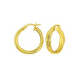 Interlocking Trinity Hoop Earrings in 14K Yellow Gold | 25.6mm