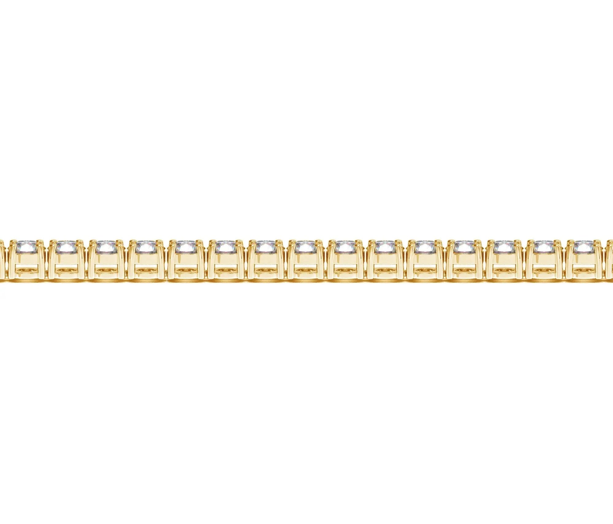 Lifestyle view of 10.00 ct lab-grown diamond tennis bracelet in 14K Solid Gold — DEEVE