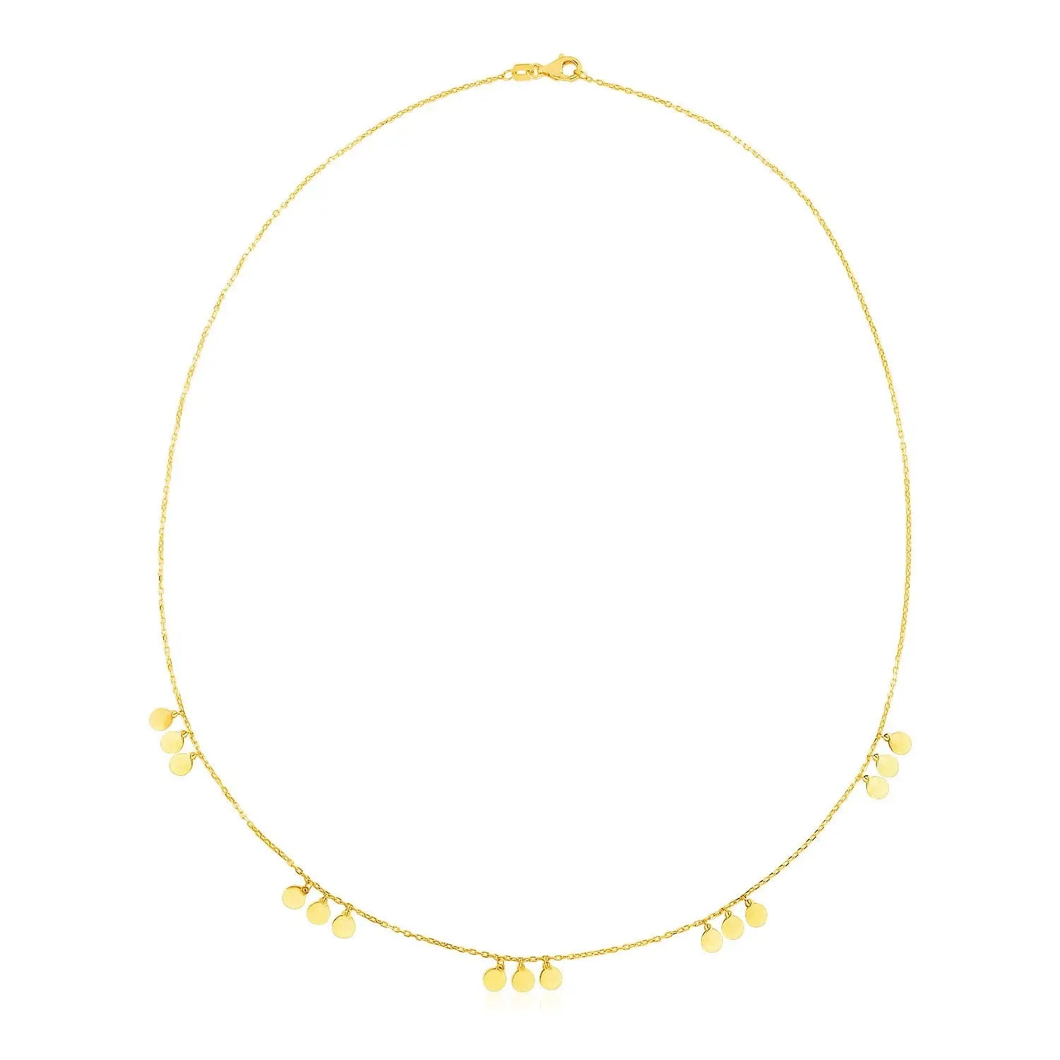 Circle Station Necklace  Choker DEEVE