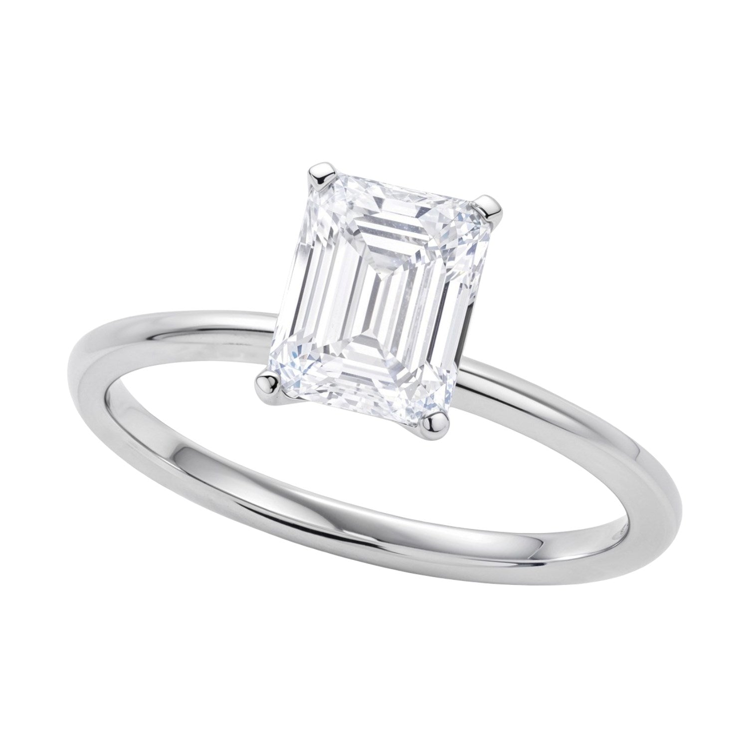 1.5ct Emerald Lab Grown Diamond Ring | 14K Gold | Canada