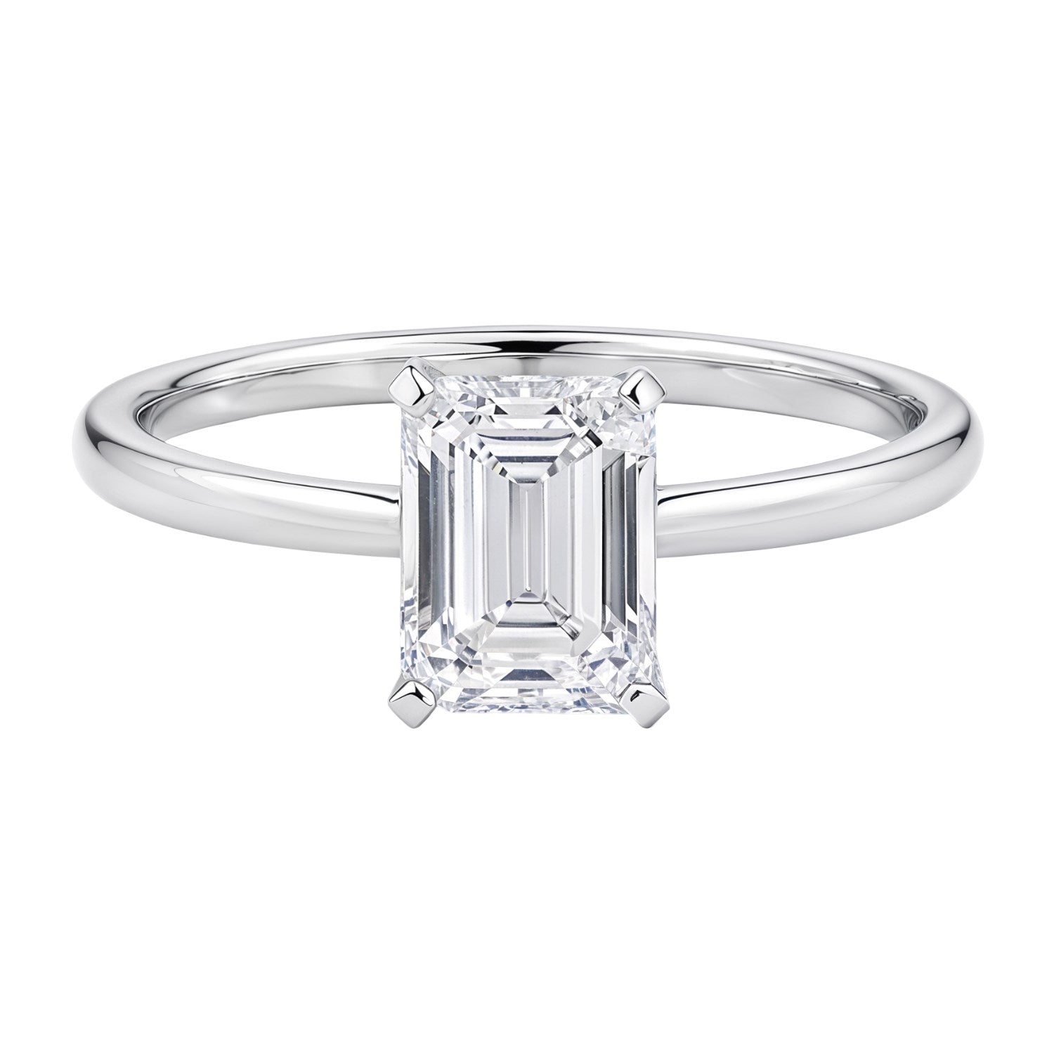 1.5ct Emerald Lab Grown Diamond Ring | 14K Gold | Canada