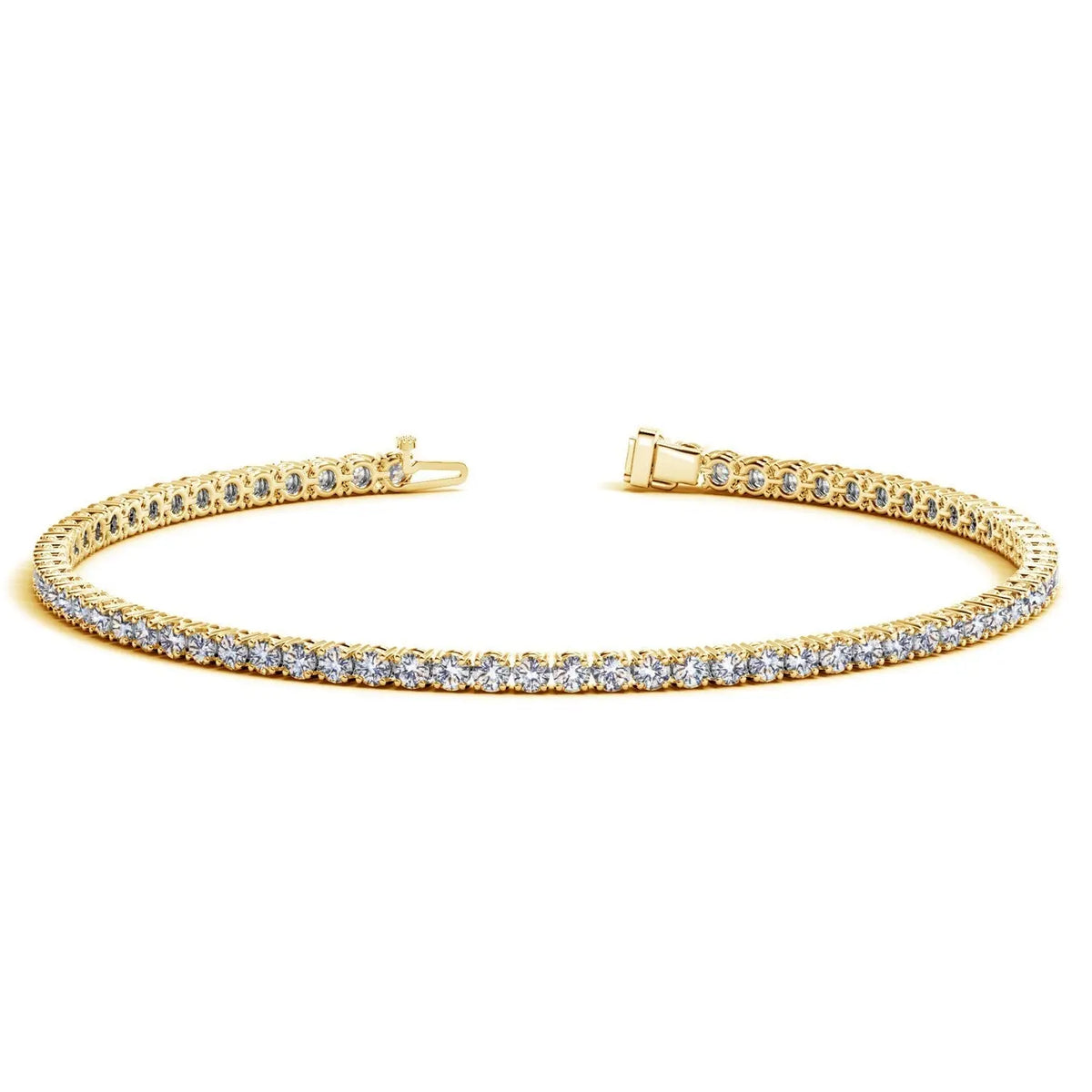 2 Carat Lab Grown Diamond Tennis Bracelet in 14K Solid Gold, DEEVE