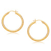 Diamond-Cut Hoop Earrings in 14K Yellow Gold | 30mm