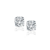 1.00ct Natural Diamond Stud Earrings in 14K White Gold, front view, DEEVE