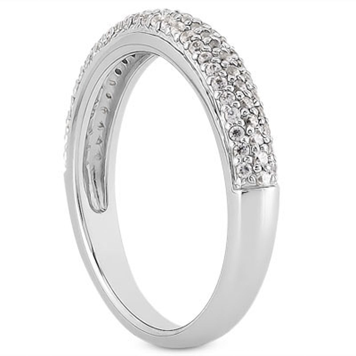 Micro-Pavé Diamond Wedding Band in 14K White Gold | 3.1 mm