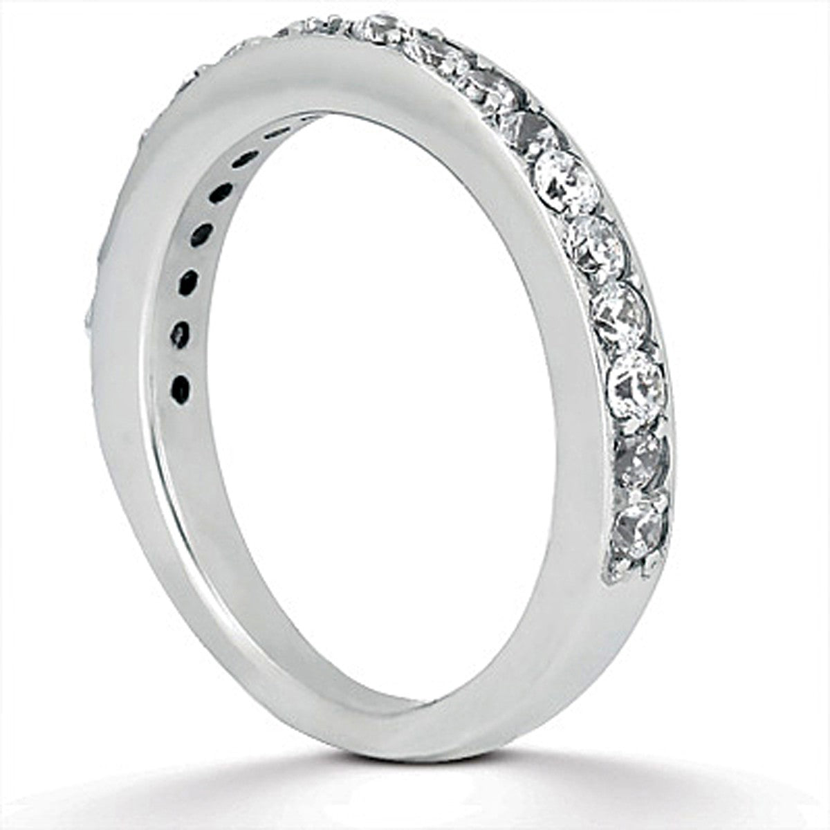 Half Eternity Pavé Diamond Wedding Band in 14K White Gold