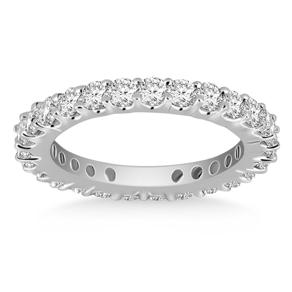 Round Diamond Eternity Ring in 14K White Gold