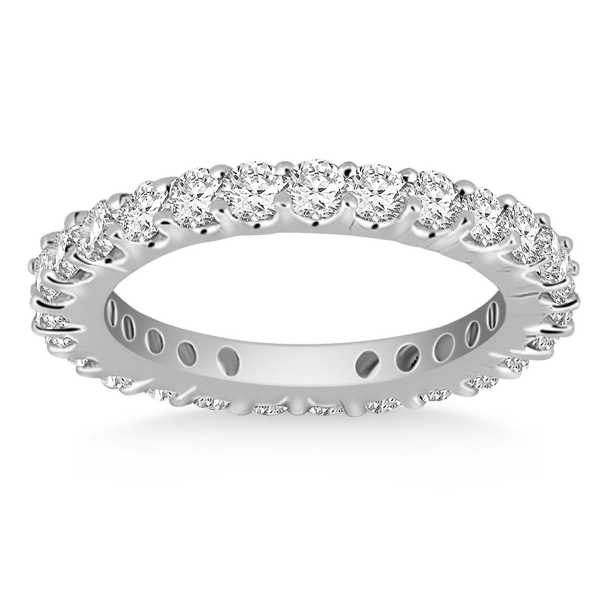 Round Diamond Eternity Ring in 14K White Gold