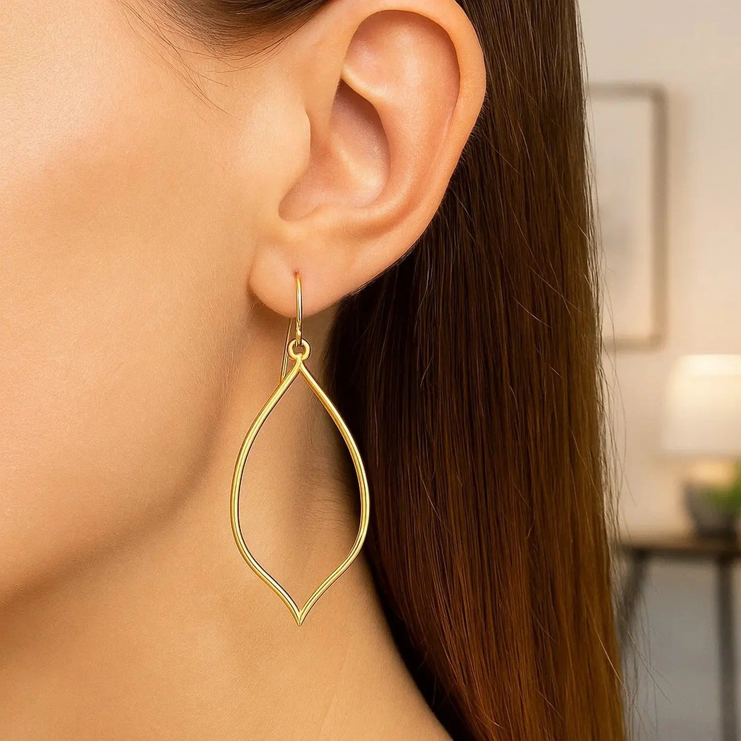 Marquise Earrings | 14K Gold  Drop Earrings DEEVE