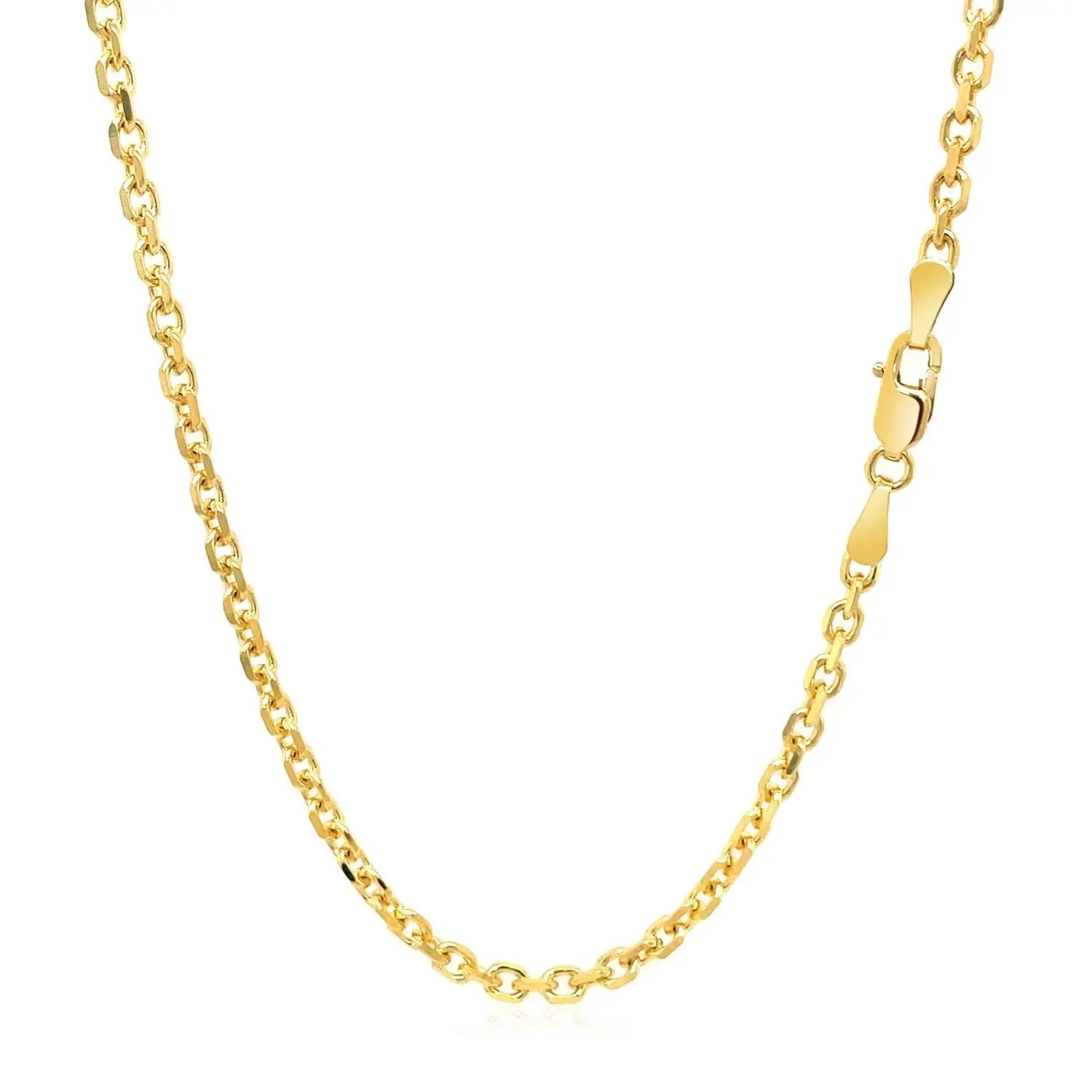 Diamond Cut Cable Link Chain in 18K Yellow Gold  Chains DEEVE