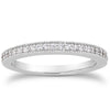 Pavé Diamond Milgrain Wedding Band in 14K White Gold | 0.23 Ct