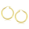 Wide Polished Hoop Earrings in 14K Gold | 4x40mm