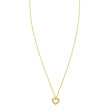 Petite Diamond Heart Pendant Necklace in 14K Yellow Gold
