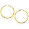 Classic Polished Hoop Earrings in 14K Gold | 3x50mm