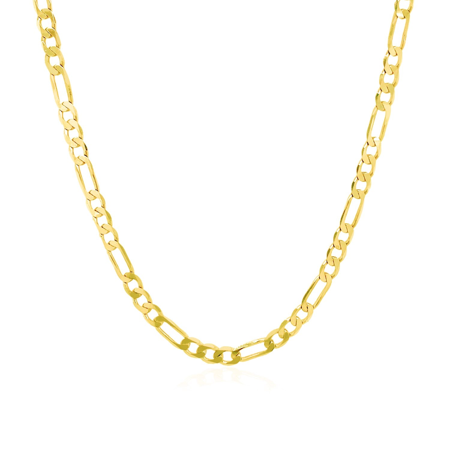 Solid Figaro Chain Necklace in 14K Gold | 3.00mm