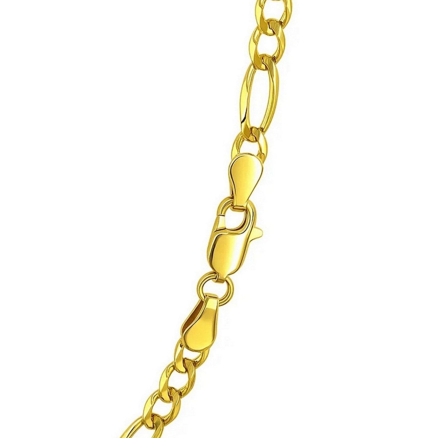 Solid Figaro Chain Necklace in 14K Gold | 6.00mm