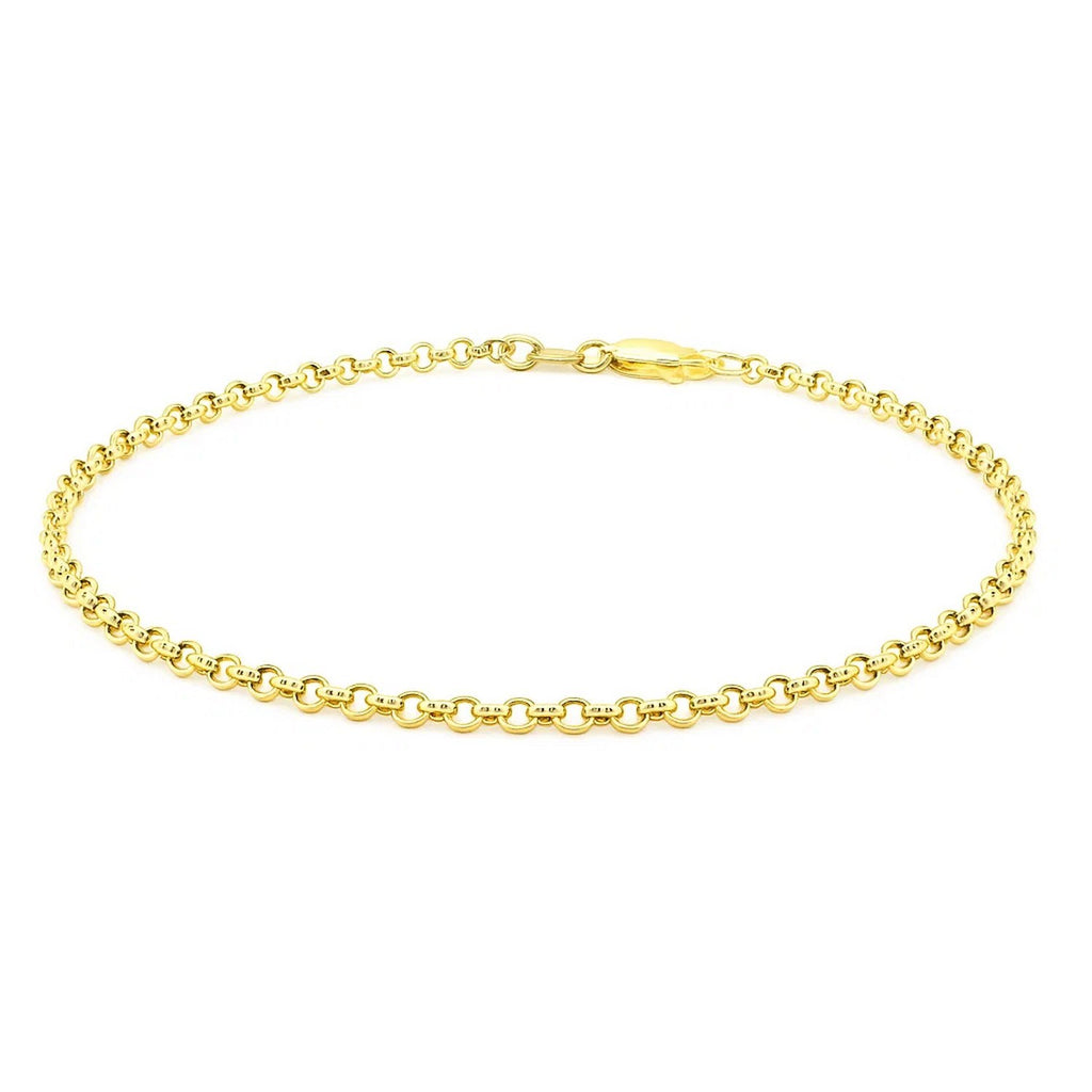 Dainty Rolo Chain Bracelet in 14K Gold | 2.50mm