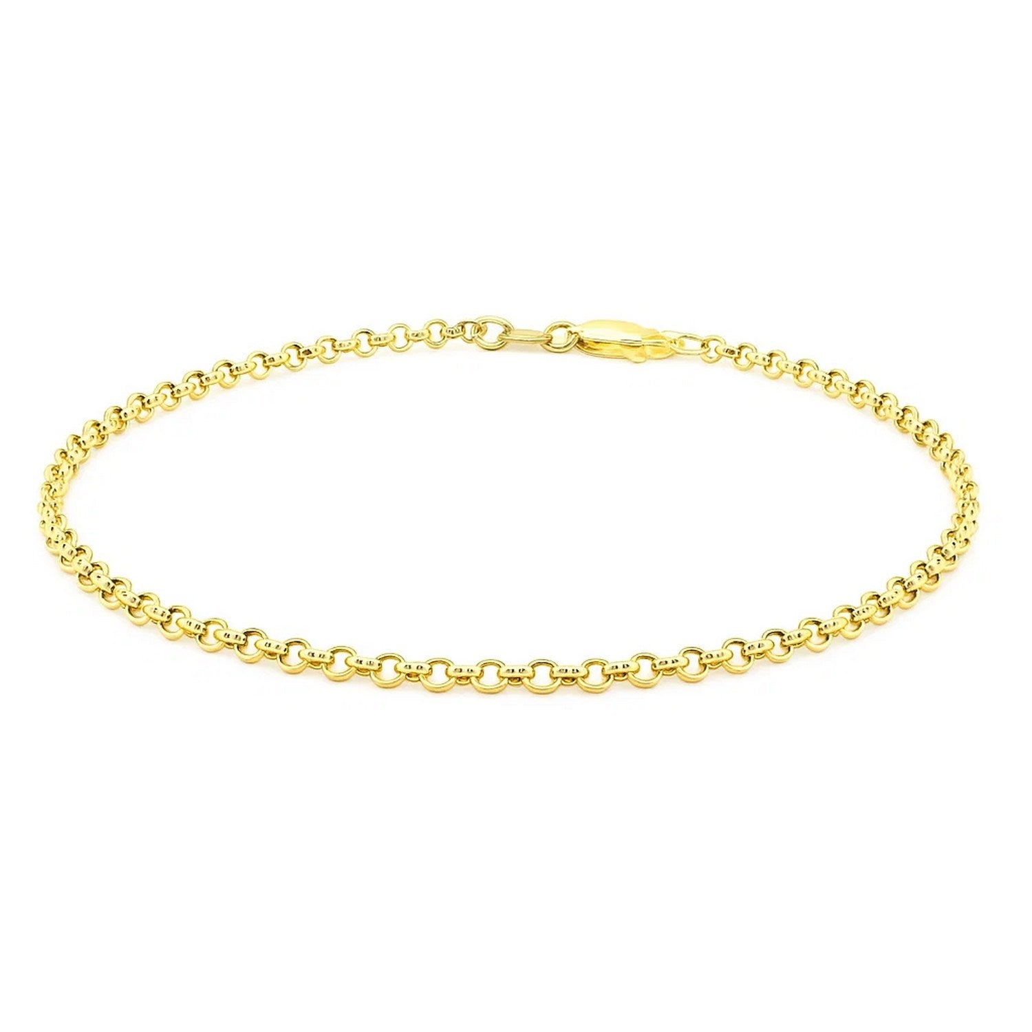 Dainty Rolo Chain Bracelet in 14K Gold | 2.50mm