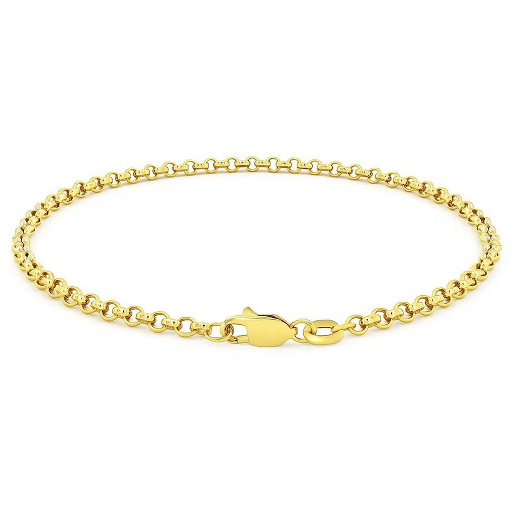 Dainty Rolo Chain Bracelet in 14K Gold | 2.50mm
