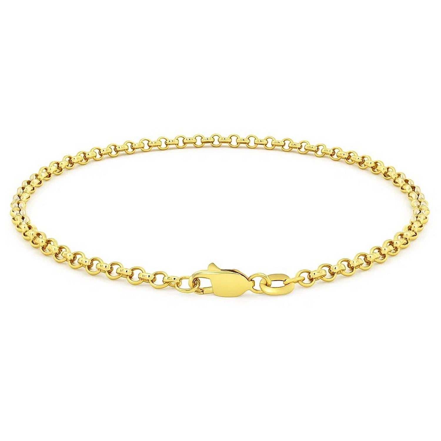 Dainty Rolo Chain Bracelet in 14K Gold | 2.50mm