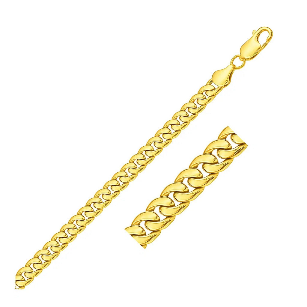Solid Miami Cuban Bracelet in 14K Yellow Gold | 6.00mm