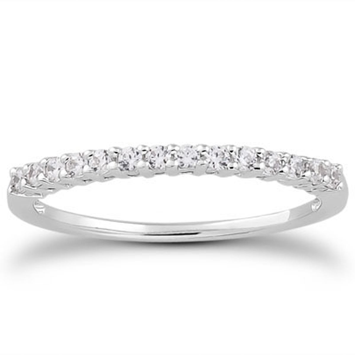 Diamond Wedding Band in 14K White Gold | 0.21 Cttw