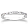 Channel Set Round Diamond Wedding Band in 14K White Gold