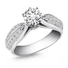 Cathedral Diamond Engagement Ring in 14K White Gold | 1.06 cttw