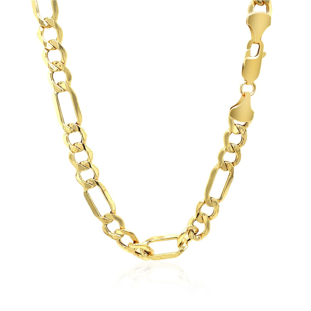 Figaro chain necklace in 14K yellow gold, 6.60mm