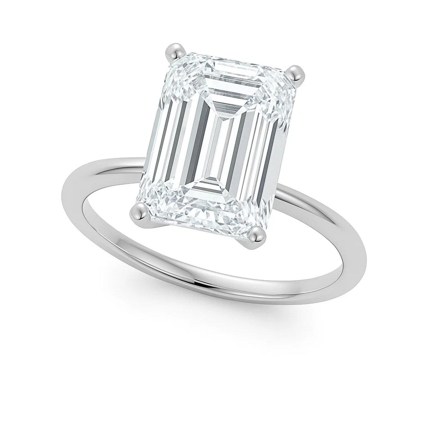 5ct Emerald Lab Grown Diamond Ring | 14K Gold | Canada