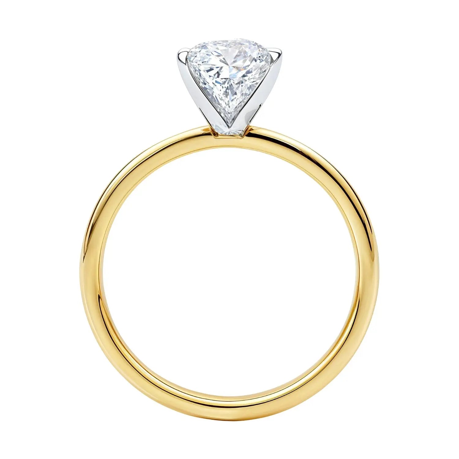 1.5 Carat Princess Lab Grown Diamond Solitaire Ring in 14K Yellow Gold