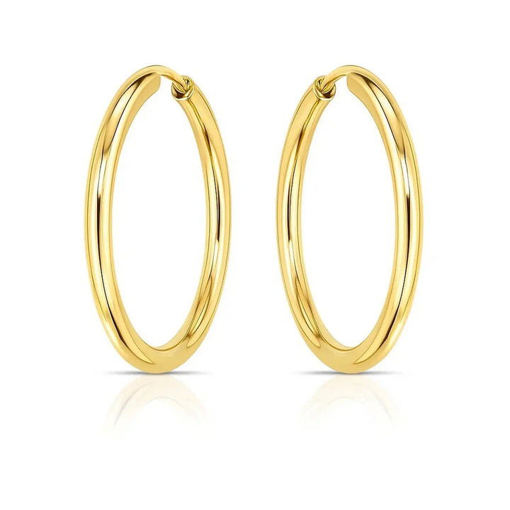 Endless Round Hoop Earrings | 14K Gold  Hoop Earrings DEEVE