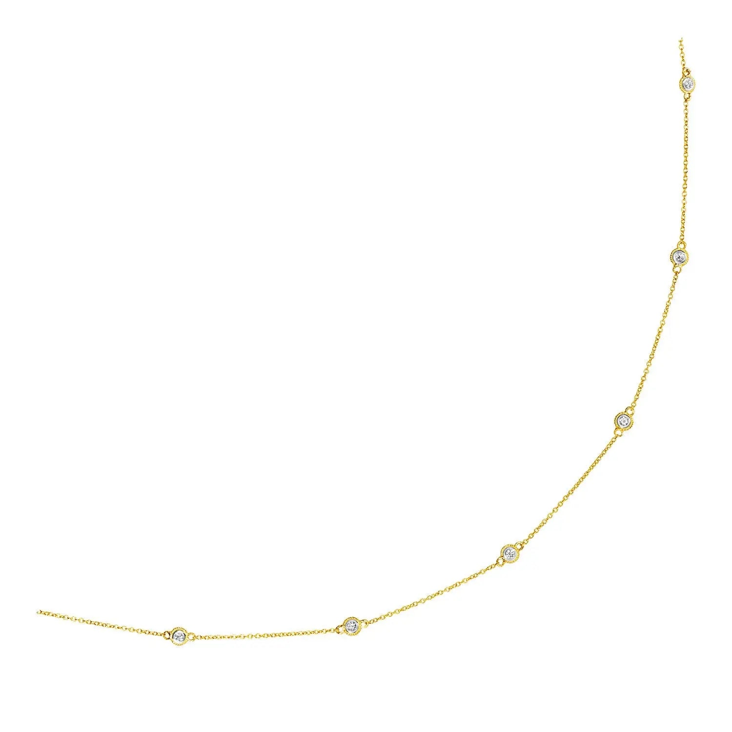 Diamond Station Necklace | 18'  Choker DEEVE