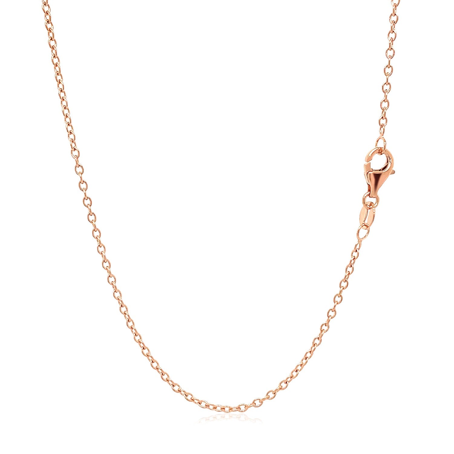 Oval Cable Link Chain in 18K Rose Gold | 1.50mm