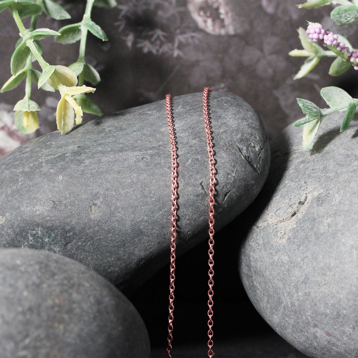 Oval Cable Link Chain in 18K Rose Gold | 1.50mm
