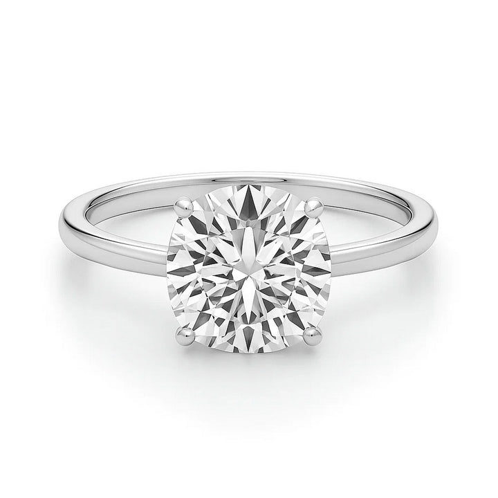 3ct Cushion Lab Grown Diamond Ring | 14K Gold