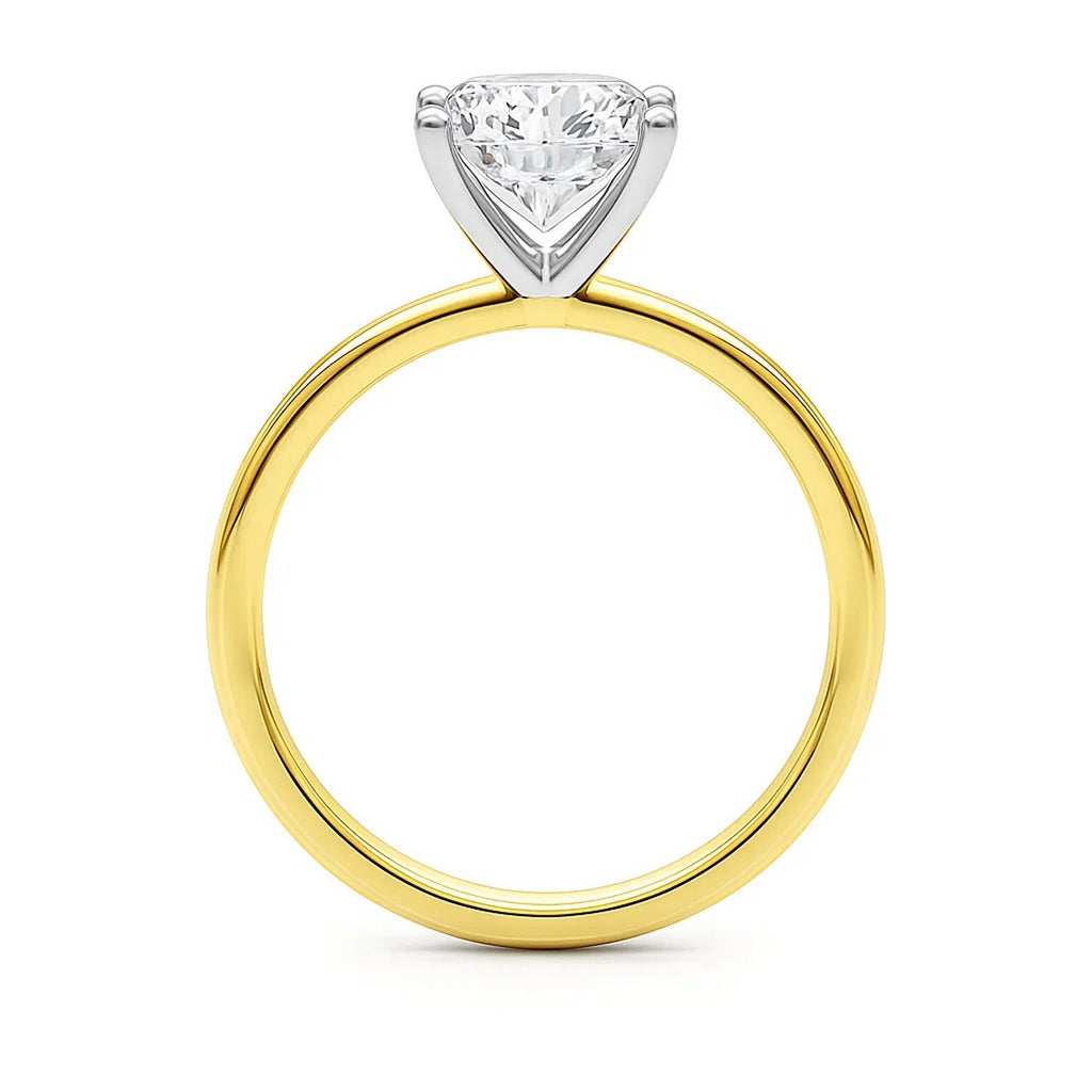 2ct Princess Lab Grown Diamond Ring, 14K Yellow Gold