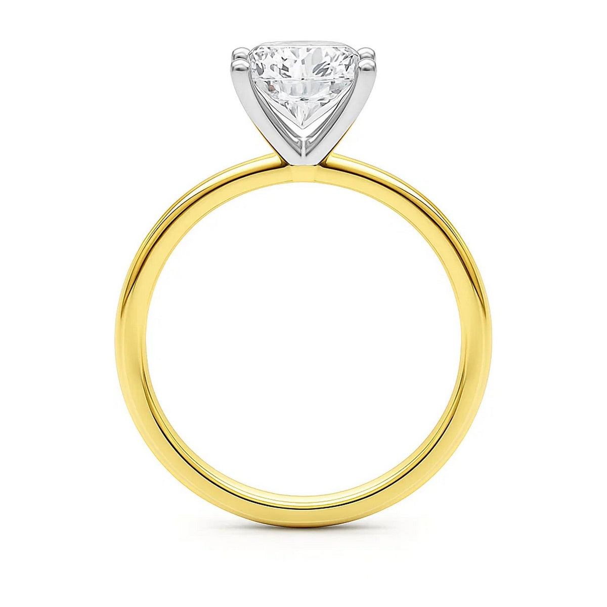 2ct Princess Lab Grown Diamond Ring, 14K Yellow Gold