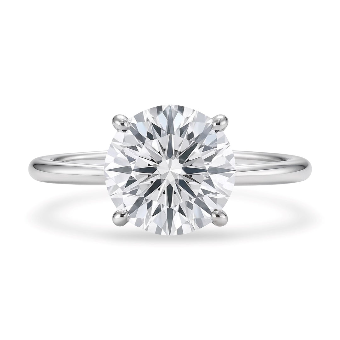 3ct Round Lab Grown Diamond Ring | 14K Gold